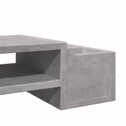vidaXL Monitor Stand with Storage Monitor Stand Display Stand Engineered Wood - concrete grey, 70 x 27 x 15 cm - Additional view 6