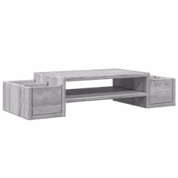 vidaXL Monitor Stand with Storage Monitor Stand Display Stand Engineered Wood - grey sonoma, 70 x 27 x 15 cm - Additional view 5