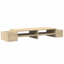 vidaXL Monitor Stand with Storage Monitor Stand Display Stand Engineered Wood - sonoma oak, 100 x 27 x 15 cm - Additional view 5