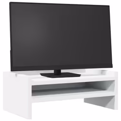 vidaXL Monitor Stand Desk Riser Computer Stand Display Stand Engineered Wood - white