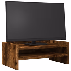 vidaXL Monitor Stand Desk Riser Computer Stand Display Stand Engineered Wood - smoked oak