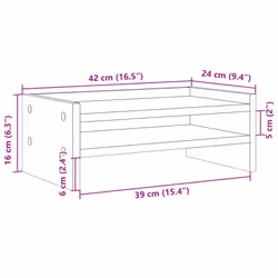 vidaXL Monitor Stand Desk Riser Computer Stand Display Stand Engineered Wood - old wood
