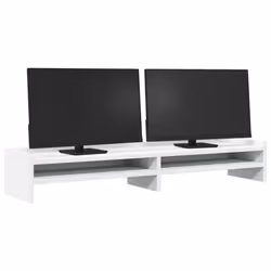 vidaXL Monitor Stand Computer Stand Display Riser Stand White Engineered Wood