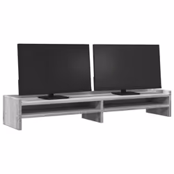 vidaXL Monitor Stand Computer Stand Display Stand Grey Sonoma Engineered Wood