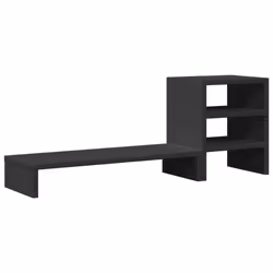 vidaXL Monitor Stand with Desk Organiser Monitor Riser Black Engineered Wood - Additional view 5
