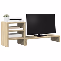 vidaXL Monitor Stand & Desk Organiser Monitor Riser Sonoma Oak Engineered Wood