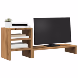 vidaXL Monitor Stand & Desk Organiser Riser Stand Artisian Oak Engineered Wood - Additional view 2