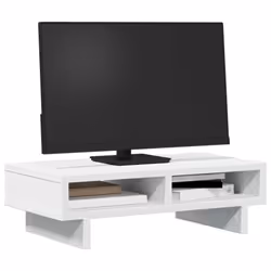 vidaXL Monitor Stand Computer Stand Display Riser Stand White Engineered Wood