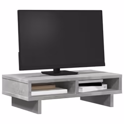 vidaXL Monitor Stand Computer Monitor Riser Concrete Grey Engineered Wood - Additional view 2