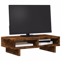 vidaXL Monitor Stand Computer Stand Display Stand Smoked Oak Engineered Wood - Additional view 2