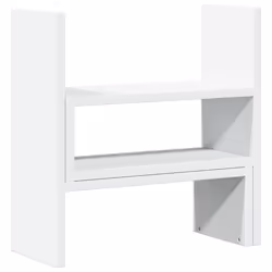 vidaXL Desk Organiser Adjustable File Desktop Shelf White Engineered Wood - Additional view 5