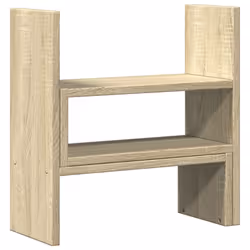 vidaXL Desk Organiser Adjustable File Desktop Shelf Sonoma Oak Engineered Wood - Additional view 5