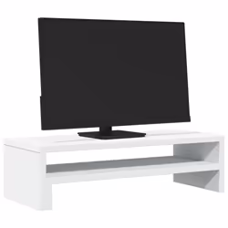 vidaXL Monitor Stand Riser Computer Stand Display Stand White Engineered Wood