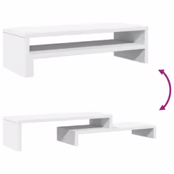 vidaXL Monitor Stand Riser Computer Stand Display Stand White Engineered Wood - Additional view 6