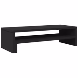 vidaXL Monitor Stand Riser Computer Stand Display Stand Black Engineered Wood