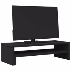 vidaXL Monitor Stand Riser Computer Stand Display Stand Black Engineered Wood