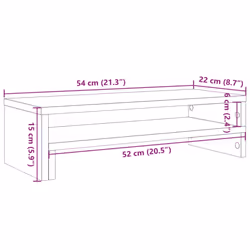 vidaXL Monitor Stand Monitor Riser Display Stand Concrete Grey Engineered Wood