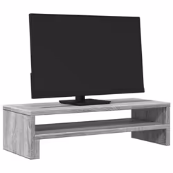vidaXL Monitor Stand Computer Stand Display Stand Grey Sonoma Engineered Wood