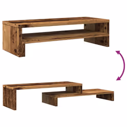 vidaXL Monitor Stand Computer Stand Display Stand Old Wood Engineered Wood - Additional view 6