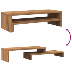 vidaXL Monitor Stand Computer Stand Display Stand Artisian Oak Engineered Wood - Additional view 6