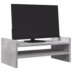 vidaXL Monitor Stand Computer Stand Display Stand Engineered Wood - concrete grey