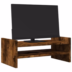 vidaXL Monitor Stand Computer Stand Display Stand Engineered Wood - smoked oak