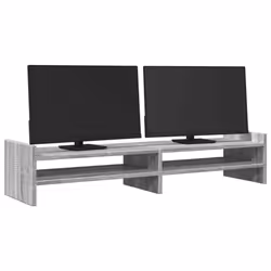 vidaXL Monitor Stand Computer Stand Display Stand Grey Sonoma Engineered Wood