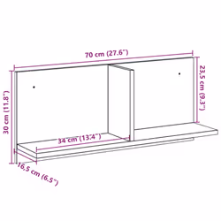 vidaXL Wall Cabinet Bathroom Cupboard Hanging Cabinet White Engineered Wood
