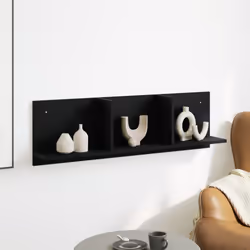 vidaXL Wall Cabinet Bathroom Wall Hanging Cabinet Engineered Wood - black