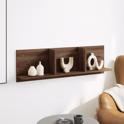 vidaXL Wall Cabinet Bathroom Wall Hanging Cabinet Engineered Wood - brown oak