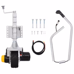 vidaXL Trailer Jack Wheel 12 V 550 W Aluminium trailer tongue wheel