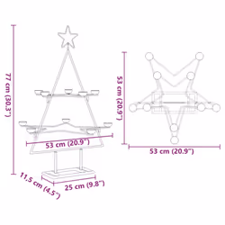 vidaXL Metal Christmas Tree for Decoration Outdoor Artificial Xmas Tree Black - 75 cm