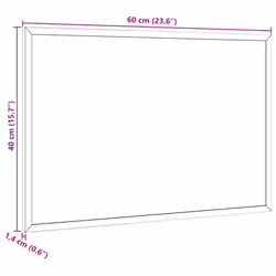 vidaXL Magnetic Whiteboard with Solid Pine Wood Frame 60x40 cm - Additional view 7