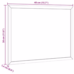 vidaXL Magnetic Whiteboard with Solid Pine Wood Frame - chalkboard, 40 x 30 cm - Additional view 3