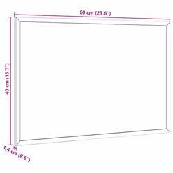vidaXL Chalkboard with Solid Pine Wood Frame Black 60x40 cm - Additional view 7