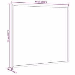 vidaXL Magnetic Whiteboard with Solid Pine Wood Frame - chalkboard, 60 x 55 cm - Additional view 3