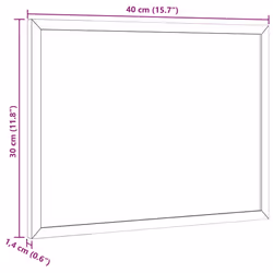 vidaXL Magnetic Whiteboard with Solid Pine Wood Frame - cork board, 40 x 30 cm - Additional view 6