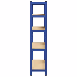 vidaXL 5-Layer Storage Shelf Blue Steel&Engineered Wood garage shelving - Additional view 4