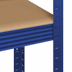 vidaXL 5-Layer Storage Shelves 2 pcs Blue Steel&Engineered Wood - Additional view 7