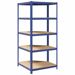 vidaXL 5-Layer Corner Shelf Steel&Engineered Wood garage shelving - blue - Additional view 5