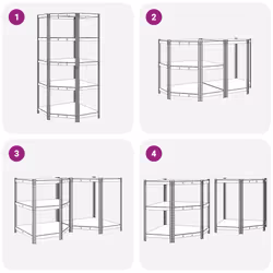vidaXL 5-Layer Corner Shelf Steel&Engineered Wood garage shelving - blue - Additional view 6