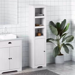 vidaXL Bathroom Cabinet BODO White 44x30x160 cm bathroom storage cabinet - white