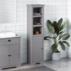 vidaXL Bathroom Cabinet BODO White 44x30x160 cm bathroom storage cabinet - grey