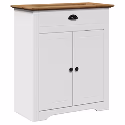 VidaXL 4016864, White, Brown, Metal, Wood, 700 mm, 350 mm, 800 mm, 1 pc(s)