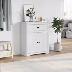 vidaXL Hallway Cabinet Hallway Storage Unit Side Cabinet Sideboard Cupboard - white - Additional view 2