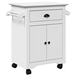vidaXL Kitchen Trolley Rolling Cart Serving Trolley Bar Cart Serving Trolley - white