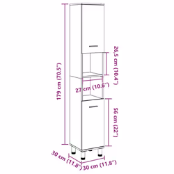 vidaXL Kitchen Trolley Rolling Cart Serving Trolley Bar Cart Serving Trolley - white and brown - Additional view 8