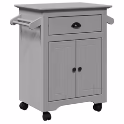 vidaXL Kitchen Trolley Rolling Cart Serving Trolley Bar Cart Serving Trolley - grey