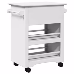 vidaXL Kitchen Trolley BODO White 67.5x45x80 cm vegetable trolley trolley - white - Additional view 6