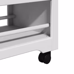 vidaXL Kitchen Trolley BODO White 67.5x45x80 cm vegetable trolley trolley - white and brown - Additional view 7